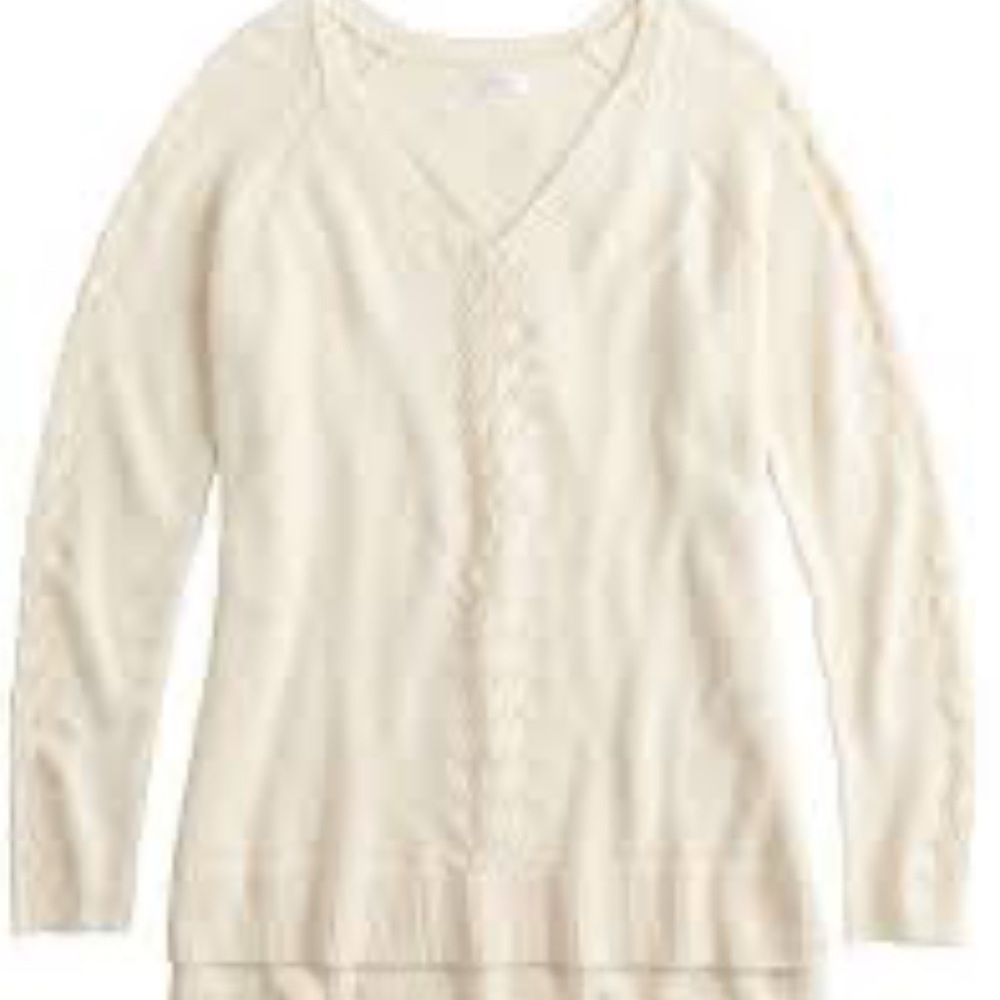 Cream V-Neck Sweater